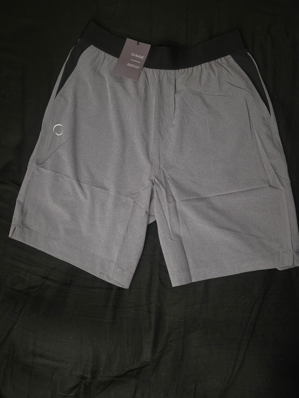 Warrior I Men's Gray Yoga Shorts with Black Waistband